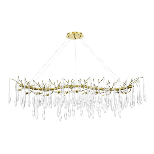 SL1660.213.12 Светильник подвесной ST-Luce Шампань/Шампань, Прозрачный G9 12*5W 4000K TEARDROPS фото 4