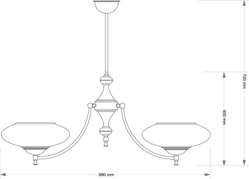 Подвесной светильник KUTEK San Marino Klosz SAN-ZW-2(P)CR фото 3