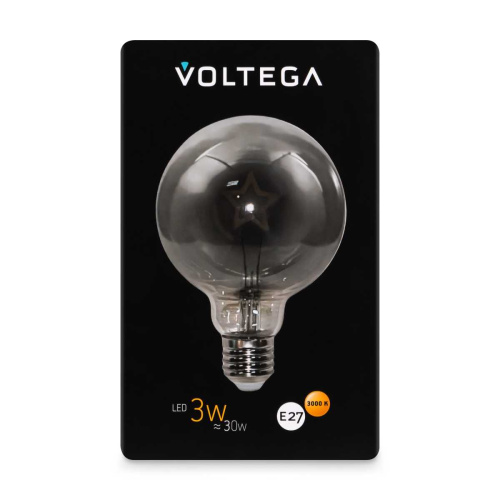 Лампа светодиодная филаментная Voltega 271 E27 3W 3000K дымчатая 8521 фото 10