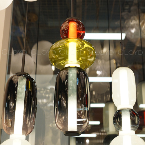 Подвесной светильник Cloyd SUPERNOVA-A P1 / выс. 40 см - 3 яруса - черный - красн. стекло (арт.11405) фото 5 Подвесной светильник Cloyd SUPERNOVA-A P1 / выс. 40 см - 3 яруса - черный - красн. стекло (арт.11405) фото 5