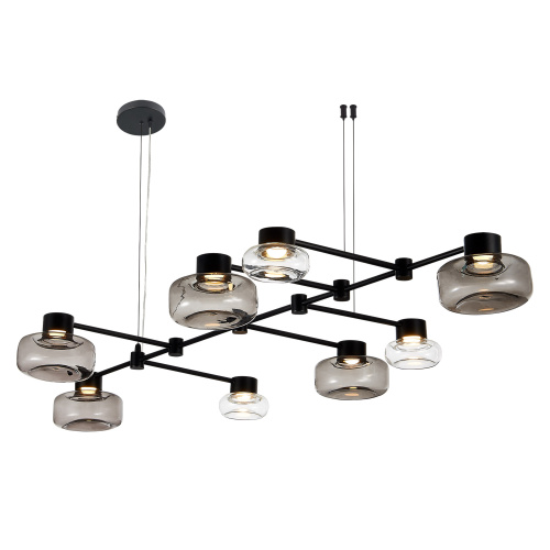 SL6005.403.08 Светильник подвесной ST-Luce Черный/Дымчатый, Прозрачный LED 8*3W 3000K VALLO фото 14