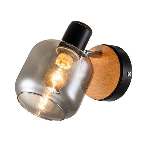 Спот Escada 10177/1A E14*40W Black/Chrome/Wood Спот Escada 10177/1A E14*40W Black/Chrome/Wood