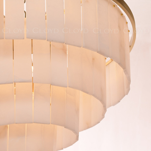 Люстра Cloyd HERCULANUM-B C16 / Ø80 см - алебастр - латунь (арт.11141) фото 3