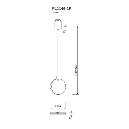 Подвесной светильник Sunrise FL1146-1P фото 2