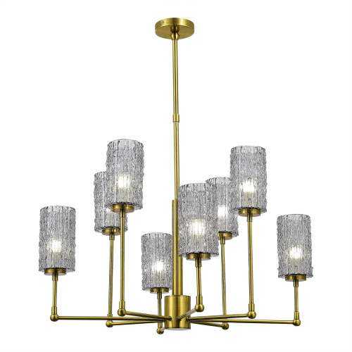 SL1240.303.08 Люстра подвесная ST-Luce Латунь/Дымчатый E27 8*60W GACCIOLO SL1240.303.08 Люстра подвесная ST-Luce Латунь/Дымчатый E27 8*60W GACCIOLO