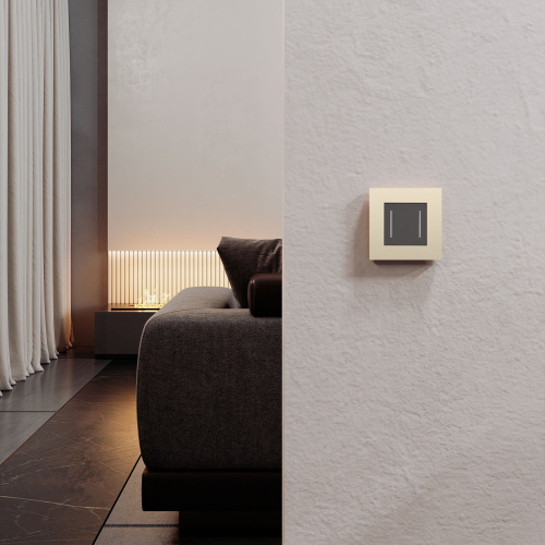 Рамка из поликарбоната на 1 пост Slab айвори софт W0012962 фото 3