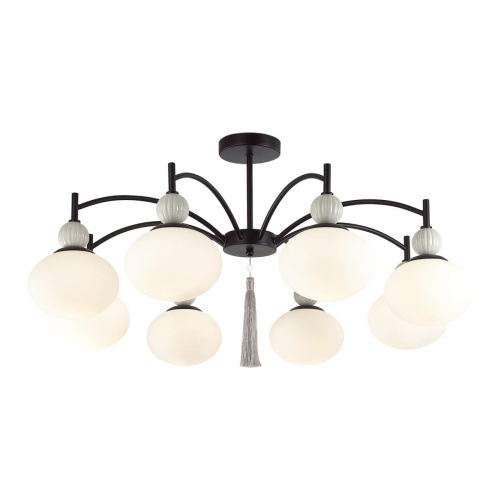 8273/8C NEOCLASSI LN26 041 черный/серый/белый, металл/керамика/стекло Люстра потолочная Е14 8*40W 220V GLORIYA фото 4 8273/8C NEOCLASSI LN26 041 черный/серый/белый, металл/керамика/стекло Люстра потолочная Е14 8*40W 220V GLORIYA фото 4