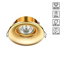 370641 SPOT NT19 540 золото Встраиваемый светильник IP20 GU10 50W 220V METIS