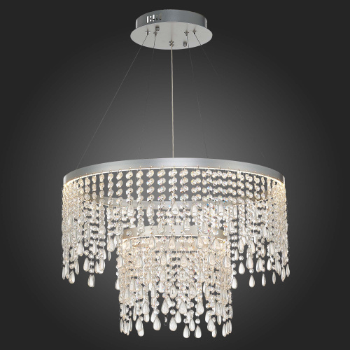 SL6201.103.55 Люстра подвесная ST-Luce Серебристый/Прозрачный LED 1*55W 3000K/4000K/6000K VEGA фото 5