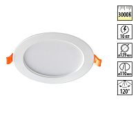 357573 SPOT NT18 565 белый Встраиваемый светильник IP20 LED 3000K 10W 175-265V LUNA