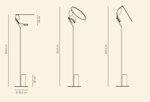 Напольный светильник Cut Black фото 2