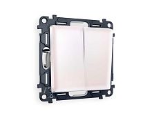 Комплект механизма 2-кл выключателя AMBRELLA VOLT ALFA Жемчуг QUANT (AP2030, VM115) MA203010