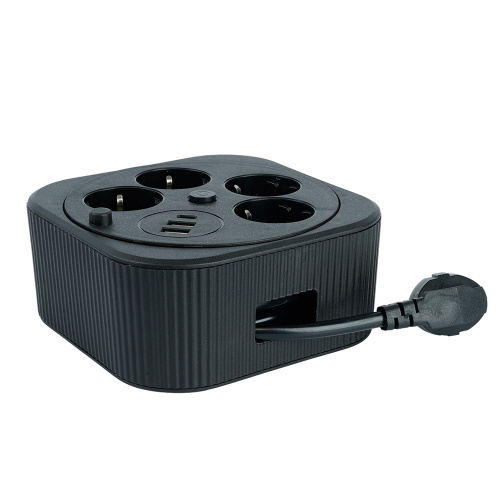HM16-4-03-USB Удлинитель 4-местный с/з, 3x1,5мм2, 3м, 230В, 16А, 2USB+1С, 2,4А, черный фото 4 HM16-4-03-USB Удлинитель 4-местный с/з, 3x1,5мм2, 3м, 230В, 16А, 2USB+1С, 2,4А, черный фото 4