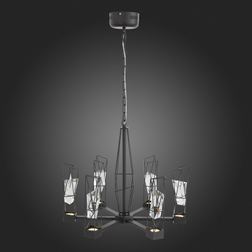 SL815.303.06 Люстра подвесная ST-Luce Серый графит/Серый графит, Прозрачный LED 6*8W 4000K PROGETTO фото 6