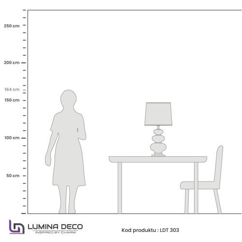 Настольная лампа Lumina Deco Briston LDT 303 PR+WT фото 4