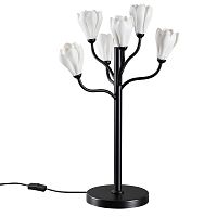 5090/6T MODERN ODL25 553 черный матовый/белый/фарфор Настольная лампа G4 LED 6*5W GARDI