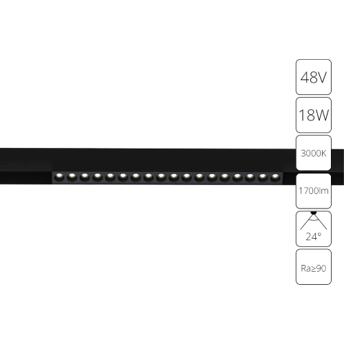 Магнитный трековый светильник Arte Lamp LINEA A4675PL-1BK