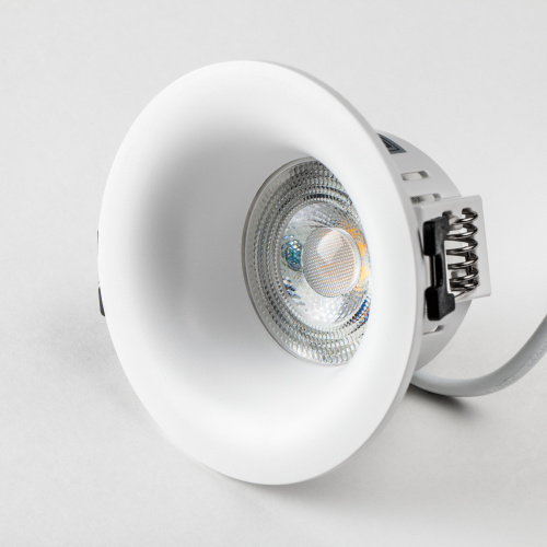 012126 Рамка (светильник) PVC д/LED-модулей 941хх и LED-ламп D50мм LEVIGO ROUND БЕЛЫЙ фото 2