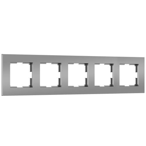 Рамка из поликарбоната на 5 постов Slab серебро софт W0052965 Рамка из поликарбоната на 5 постов Slab серебро софт W0052965