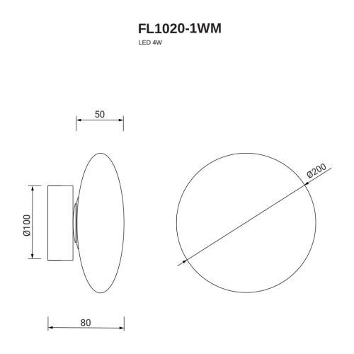 Бра luminosa FL1020-1WM фото 7 Бра luminosa FL1020-1WM фото 7