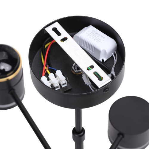 8234/6C COMFI LN25 000 черный, металл/акрил Люстра потолочная GX53 LED 6*10W + LED-проектор 3*5W 2700К 220V VIRSAVA фото 8