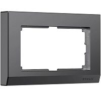 Рамка из поликарбоната для двойной розетки Stark графит матовый W0081864