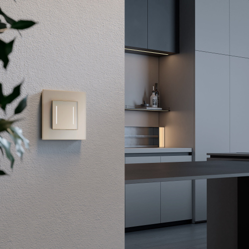 Умный сенсорный выключатель двухклавишный (шампань) W4523011 фото 5