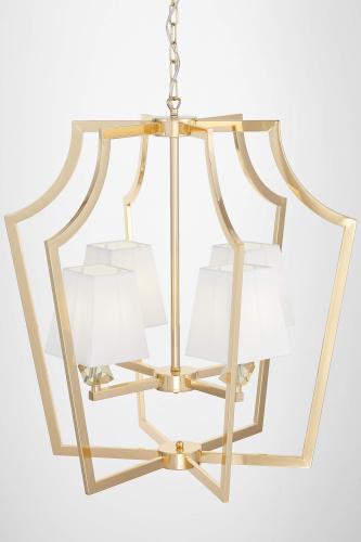 Подвесная люстра Lumina Deco Montero LDP 1249-4 GD+WT фото 6