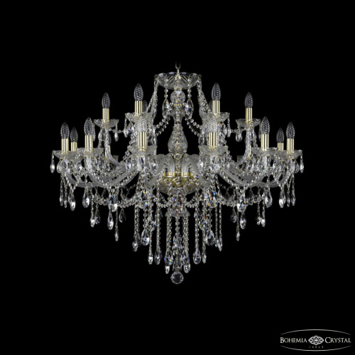 Люстра хрустальная 1415/12+6/360 G Люстра хрустальная 1415/12+6/360 G