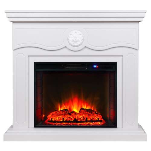 Электрокамин RealFlame Raffaele 25,5 WT белый белый с очагом Sparta 25,5 LED