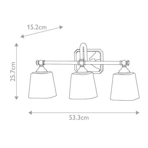 Бра для ванных комнат Feiss, Арт. FE-CONCORD3-BATH фото 8 Бра для ванных комнат Feiss, Арт. FE-CONCORD3-BATH фото 8