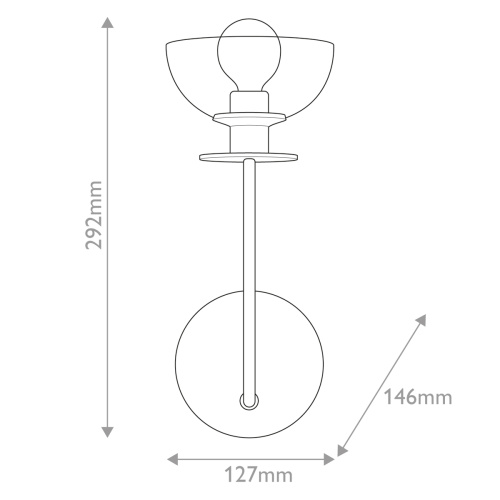 Бра Alora Mood, Арт. ALM-SYLVIA-1WB-BG-CL фото 2