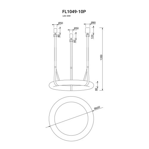 Подвесная люстра Secretum FL1049-10P фото 2