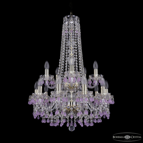 Люстра хрустальная 1410/10+5/195/h-82/2d G V7010 Bohemia Ivele Crystal (Богемия Ивеле Кристалл)