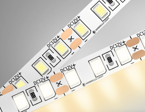 Светодиодная лента 12В 2835 120Led 9.6Вт/м 3000K IP20 5м