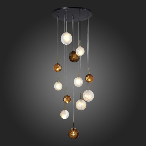 SL1183.543.12 Светильник подвесной ST-Luce Латунь/Черный, Белый G4 12*5W FOLIGNO фото 5