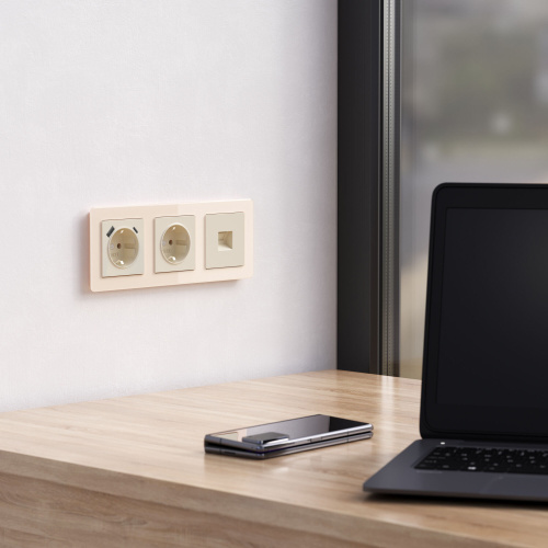 Рамка из акрила на 3 поста Acrylic айвори W0032743 фото 4