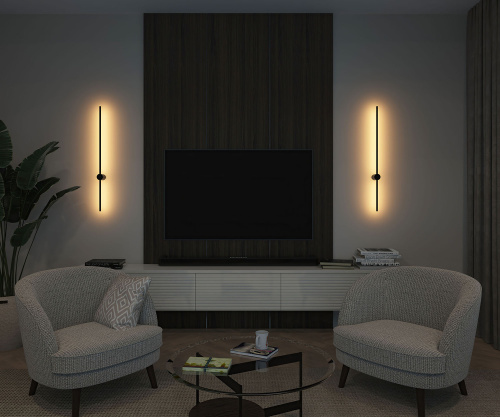 DK5014-BK Бра 1000 мм, 3000К, IP20, 12 Вт, черный, алюминий фото 7 DK5014-BK Бра 1000 мм, 3000К, IP20, 12 Вт, черный, алюминий фото 7