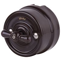 Выключатель на 4 положения двухклавишный коричневый ретро W5620014