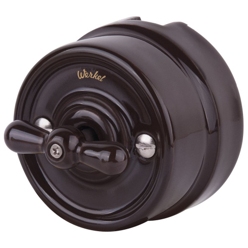 Переключатель/выключатель одноклавишный коричневый ретро W5612014 Переключатель/выключатель одноклавишный коричневый ретро W5612014