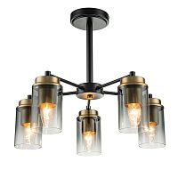Светильник на штанге Escada 2118/5P E14*40W Black/Brass