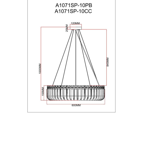 Подвесной светильник Arte Lamp Mayotte A1071SP-10CC фото 2 Подвесной светильник Arte Lamp Mayotte A1071SP-10CC фото 2