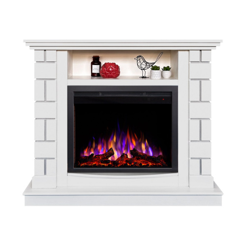 Электрокамин RealFlame Edward WT молочный с очагом Saphir 25,5 фото 3 Электрокамин RealFlame Edward WT молочный с очагом Saphir 25,5 фото 3