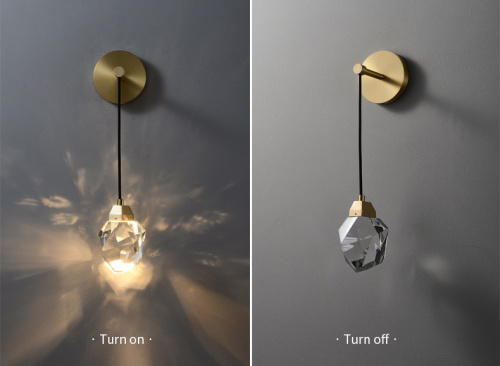 Настенный светильник 9701W brass/clear фото 4