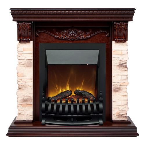 Каминокомплект PATRICIA/АДРИАНА Орех с очагом Электроочаг FOBOS ЛАЙТ/ФОБОС ЛАЙТ