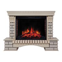 Каминокомплект COUNTRY/БРУКЛИН Бежевый дуб с очагом Электроочаг EPSILON/ЭПСИЛОН 33
