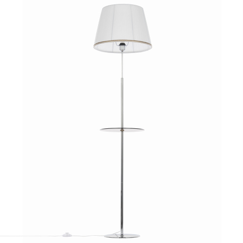 Citilux Линц CL402970T Торшер хром со столиком и белым абажуром фото 4 Citilux Линц CL402970T Торшер хром со столиком и белым абажуром фото 4