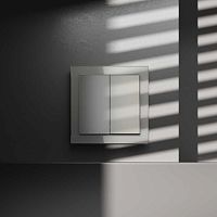 Перекрестный переключатель встраиваемый Voltum S70 двухклавишный 10А, (шелк) VLS020504