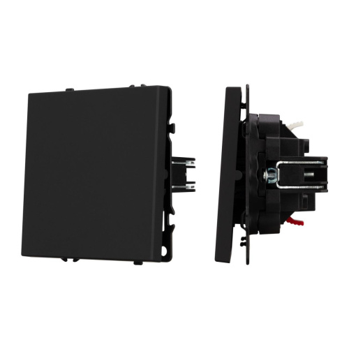 Механизм выключателя одноклавишный проходной SWT-NOBE-MKP1-SFPL-BK (230V, 10A) Arlight 054246 Механизм выключателя одноклавишный проходной SWT-NOBE-MKP1-SFPL-BK (230V, 10A) Arlight 054246