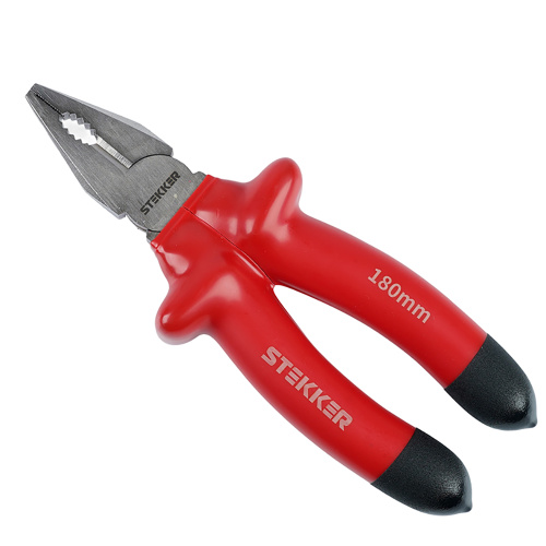 Плоскогубцы комбинированные диэлектрические STEKKER,  180мм, PLE1-180-S фото 6